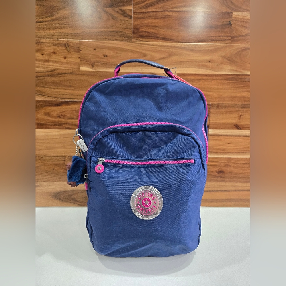 Kipling Backpack Large Laptop Admiral Blue Seoul NEW